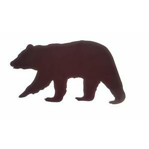 Grizzly Bear Silhouette Metal Wall Art Decor - Bear Themed Signs For Indoor😉